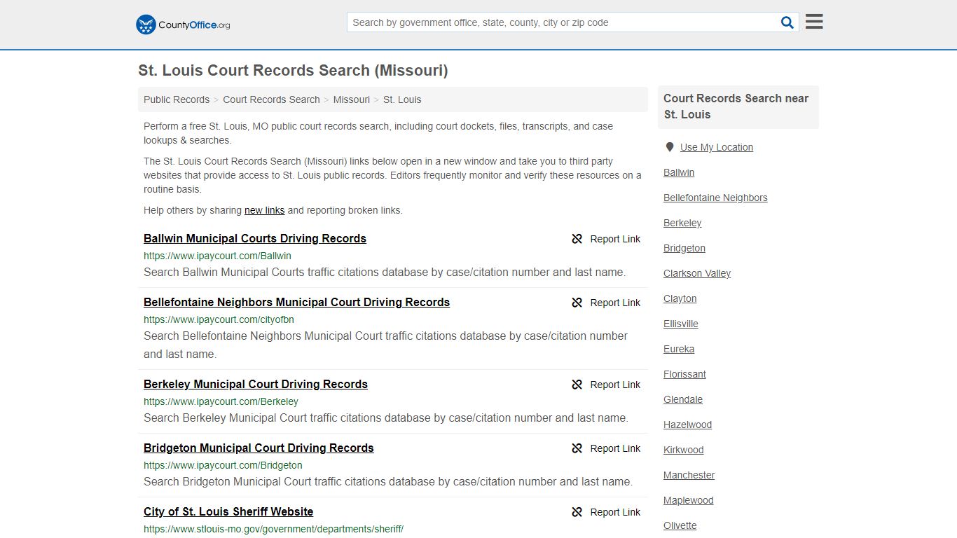 Court Records Search - St. Louis, MO (Adoptions, Criminal ...