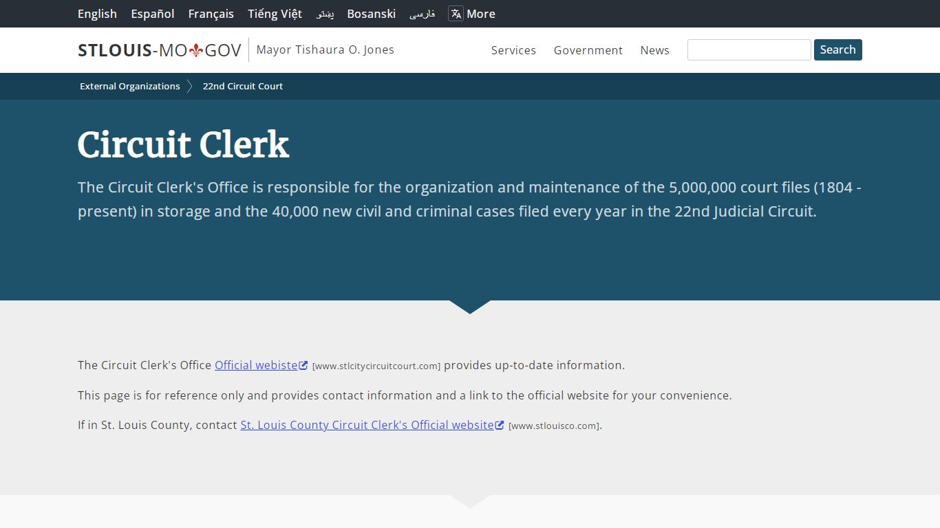 Circuit Clerk - City of St. Louis, MO: Official Website